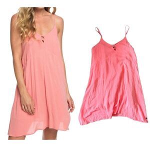 Roxy Full Bloom Strappy Summer Dress in Peachy-Pink Size XS NWT